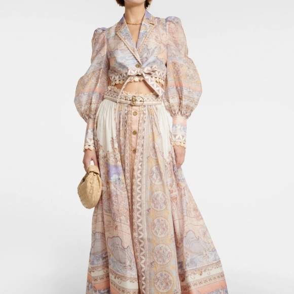 Zimmermann - High Tide printed cropped shirt - Picture 4 of 8